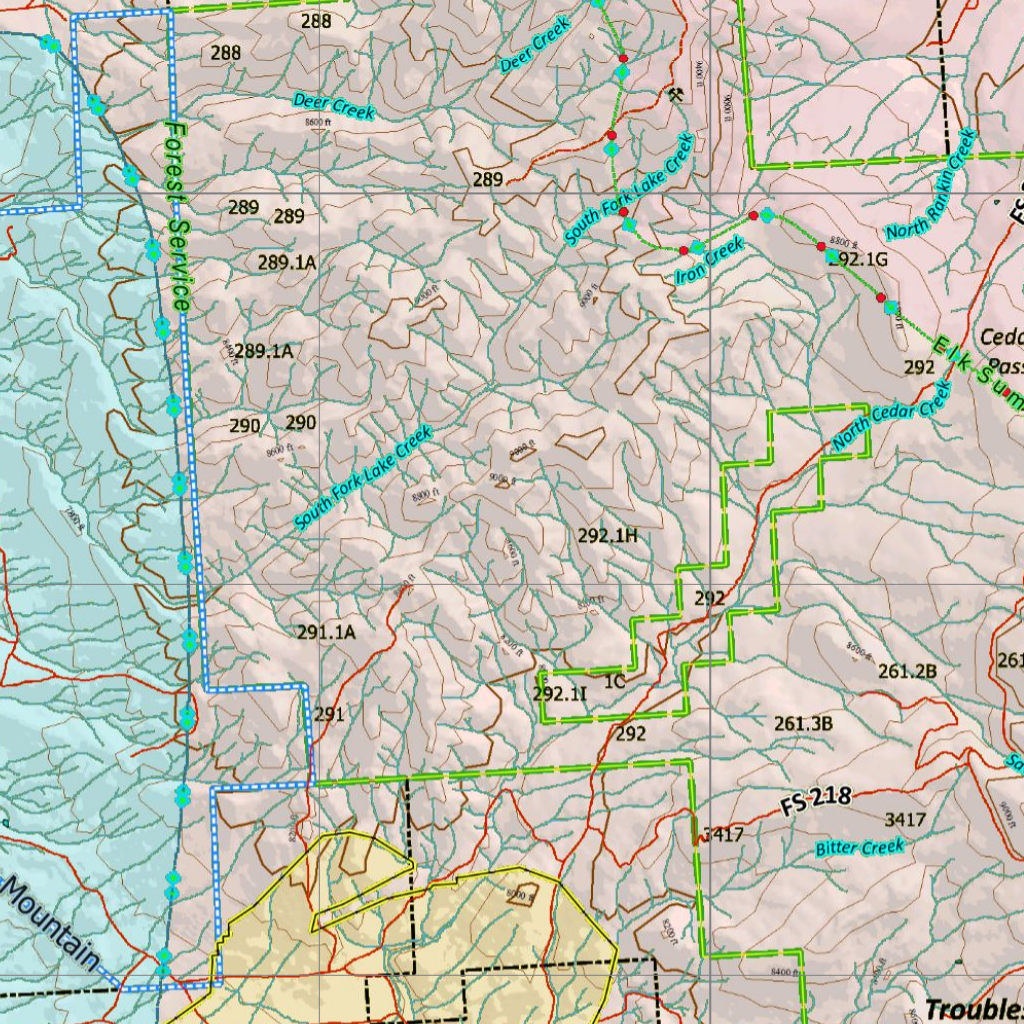 Wy Mule Deer Unit 79 Concentration Areas Map by Wyoming HuntData LLC ...
