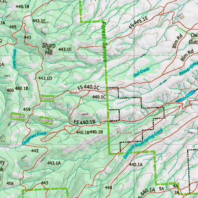 Wy Mule Deer Unit 80 Topographical Map Preview 3