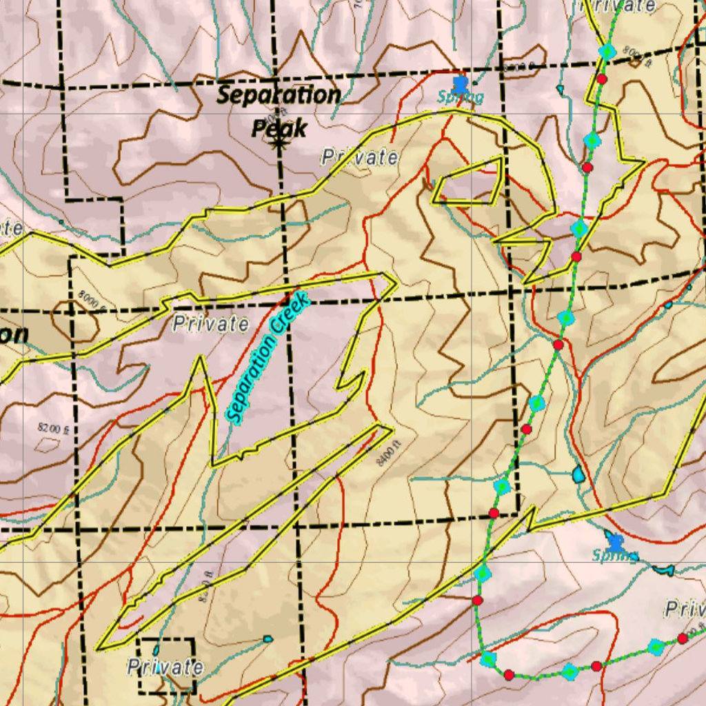 Wy Mule Deer Unit 84 Concentration Areas Map by Wyoming HuntData LLC ...