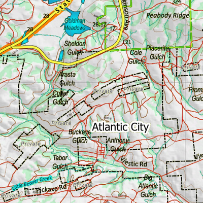Wy Mule Deer Unit 94 Topographical Map Preview 3
