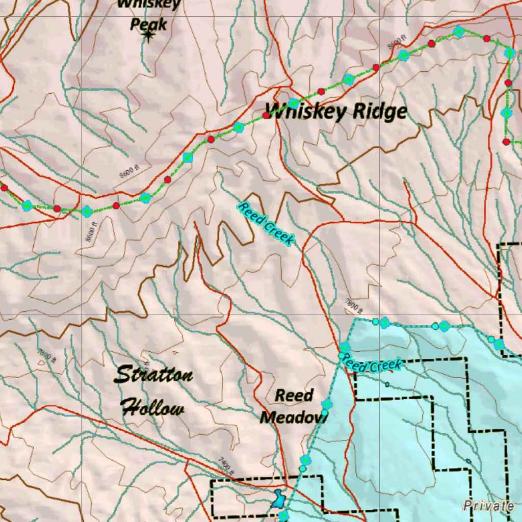 Wy Mule Deer Unit 96 Concentration Areas Map by Wyoming HuntData LLC ...