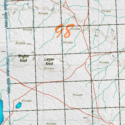 Wy Mule Deer Unit 98 Topographical Map Preview 2
