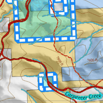 Wyoming HuntData LLC Wy White Tail Deer 161 Hybrid Hunting Map digital map