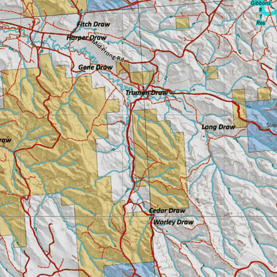 Wyoming HuntData LLC Wy White Tail Deer 169 Hybrid Hunting Map digital map