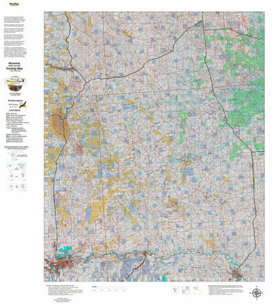 Wyoming HuntData LLC Wy White Tail Deer 21 Hybrid Hunting Map digital map