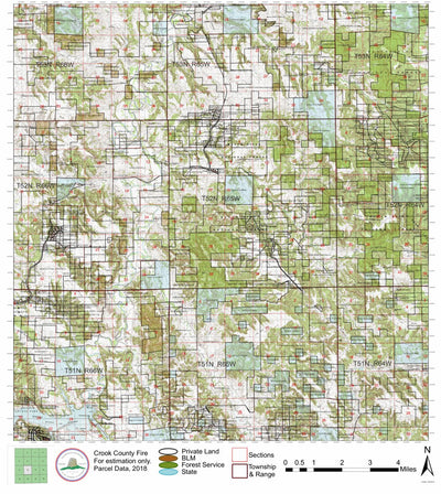 Wyoming State Forestry Division Crook County Topo 10 digital map