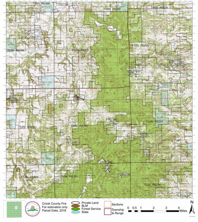 Wyoming State Forestry Division Crook County Topo 7 digital map