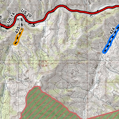 Wyoming State Parks Shoshone North digital map