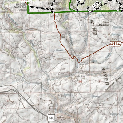 Wyoming State Parks Shoshone South digital map