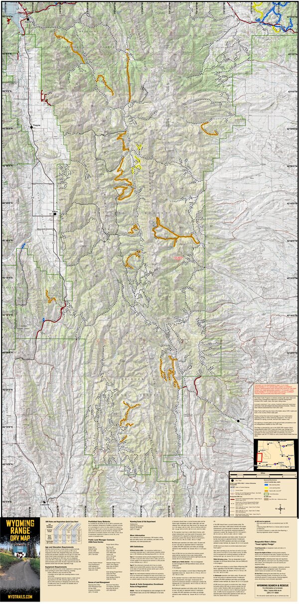 Wyoming Range - 2025 ORV - GeoPDF Map by Wyoming State Parks | Avenza Maps