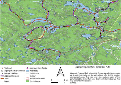 Xavier Maps Algonquin Provincial Park - Central East Part 1 bundle exclusive
