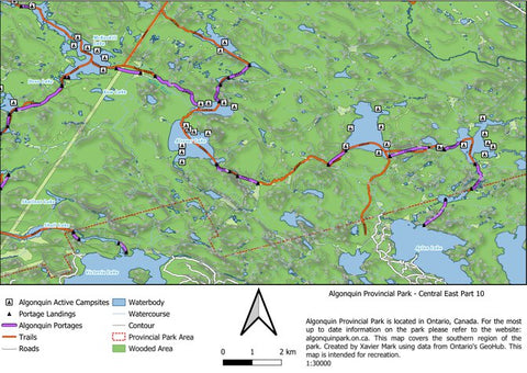 Xavier Maps Algonquin Provincial Park - Central East Part 10 bundle exclusive