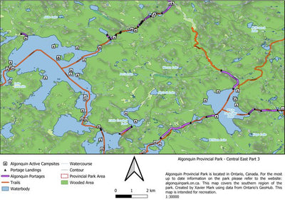 Xavier Maps Algonquin Provincial Park - Central East Part 3 bundle exclusive