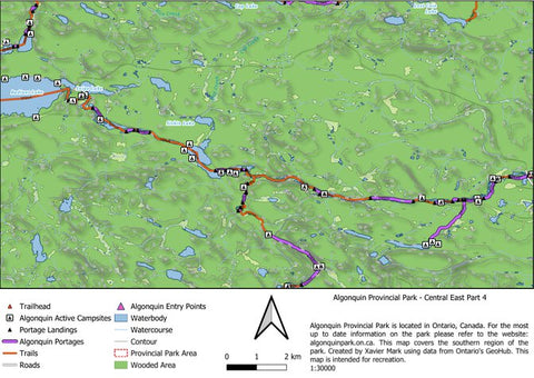 Xavier Maps Algonquin Provincial Park - Central East Part 4 bundle exclusive