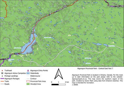 Xavier Maps Algonquin Provincial Park - Central East Part 7 bundle exclusive