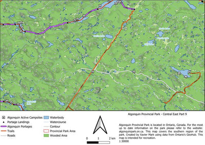 Xavier Maps Algonquin Provincial Park - Central East Part 9 bundle exclusive