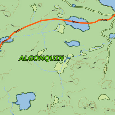 Xavier Maps Algonquin Provincial Park - Central West Part 1 digital map