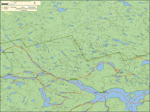 Xavier Maps Algonquin Provincial Park - Central West Part 3 digital map