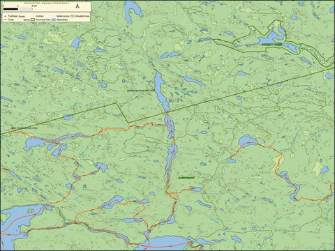 Xavier Maps Algonquin Provincial Park - Central West Part 4 digital map
