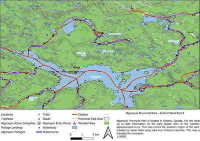 Xavier Maps Algonquin Provincial Park - Central West Part 8 bundle exclusive