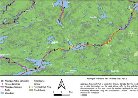 Xavier Maps Algonquin Provincial Park - Central West Part 9 bundle exclusive
