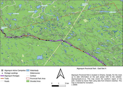 Xavier Maps Algonquin Provincial Park -  East Part 4 bundle exclusive