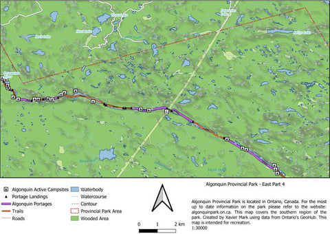 Xavier Maps Algonquin Provincial Park -  East Part 4 bundle exclusive