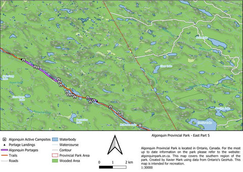 Xavier Maps Algonquin Provincial Park -  East Part 5 bundle exclusive