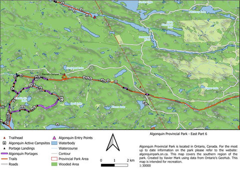 Xavier Maps Algonquin Provincial Park -  East Part 6 bundle exclusive