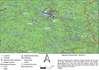 Xavier Maps Algonquin Provincial Park -  East Part 7 bundle exclusive