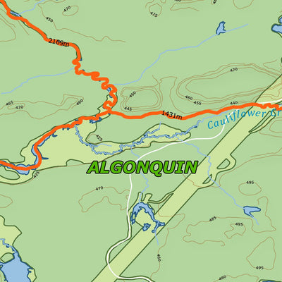 Xavier Maps Algonquin Provincial Park - South Map Part 2 digital map
