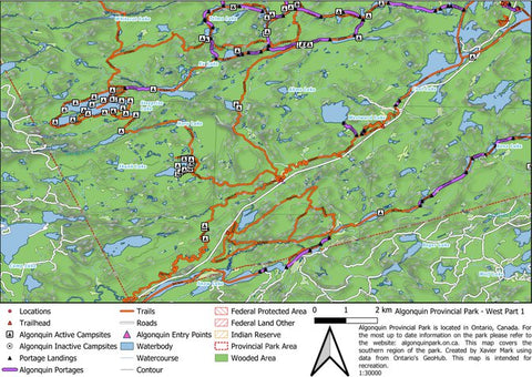 Xavier Maps Algonquin Provincial Park - West Part 1 bundle exclusive