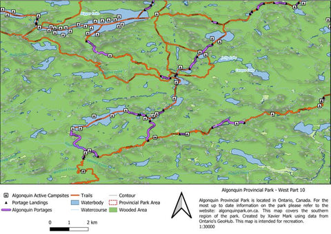 Xavier Maps Algonquin Provincial Park - West Part 10 bundle exclusive