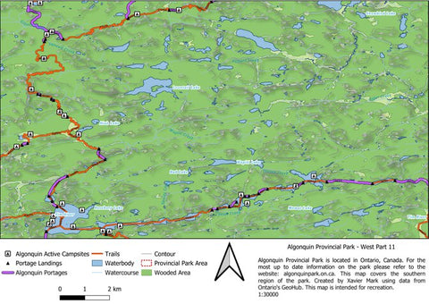 Xavier Maps Algonquin Provincial Park - West Part 11 bundle exclusive