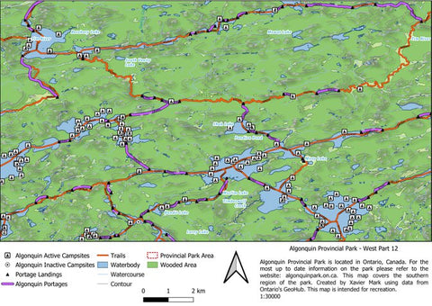 Xavier Maps Algonquin Provincial Park - West Part 12 bundle exclusive