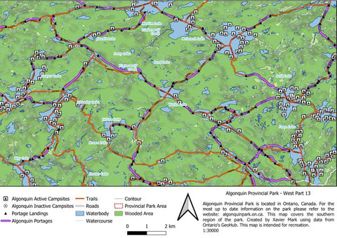 Xavier Maps Algonquin Provincial Park - West Part 13 bundle exclusive