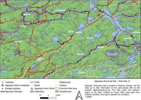 Xavier Maps Algonquin Provincial Park - West Part 15 bundle exclusive