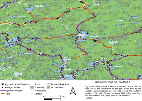 Xavier Maps Algonquin Provincial Park - West Part 4 bundle exclusive