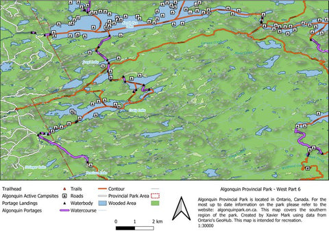 Xavier Maps Algonquin Provincial Park - West Part 6 bundle exclusive