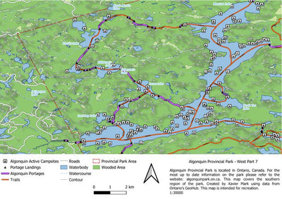 Xavier Maps Algonquin Provincial Park - West Part 7 bundle exclusive