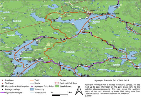 Xavier Maps Algonquin Provincial Park - West Part 8 bundle exclusive