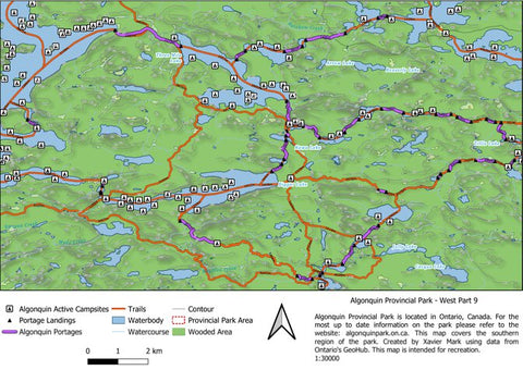 Xavier Maps Algonquin Provincial Park - West Part 9 bundle exclusive