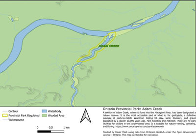 Xavier Maps Ontario Nature Reserve: Adam Creek bundle exclusive
