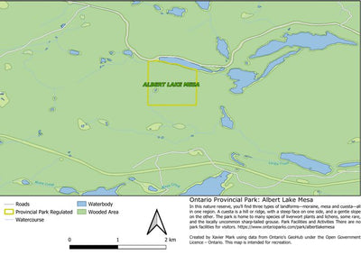 Xavier Maps Ontario Nature Reserve: Albert Lake Mesa bundle exclusive