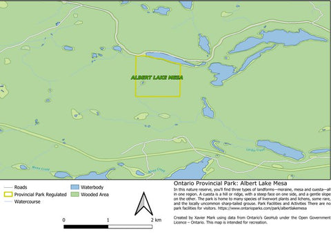 Xavier Maps Ontario Nature Reserve: Albert Lake Mesa bundle exclusive