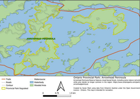 Xavier Maps Ontario Nature Reserve: Arrowhead Peninsula bundle exclusive