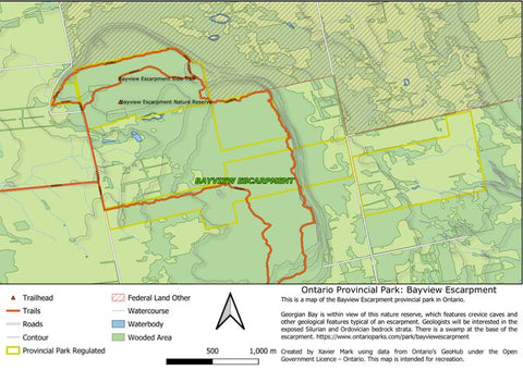 Xavier Maps Ontario Nature Reserve: Bayview Escarpment bundle exclusive