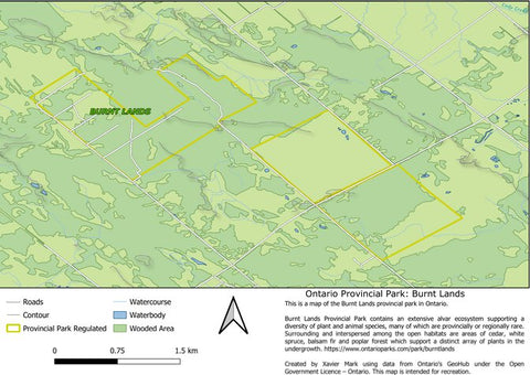 Xavier Maps Ontario Nature Reserve: Burnt Lands bundle exclusive