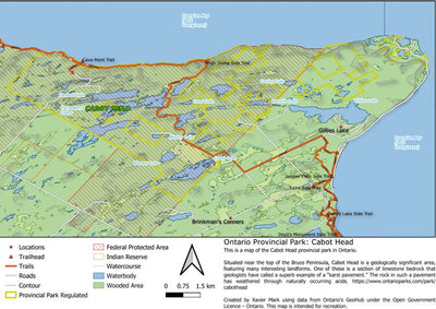 Xavier Maps Ontario Nature Reserve: Cabot Head bundle exclusive