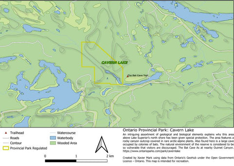Xavier Maps Ontario Nature Reserve: Cavern Lake bundle exclusive
